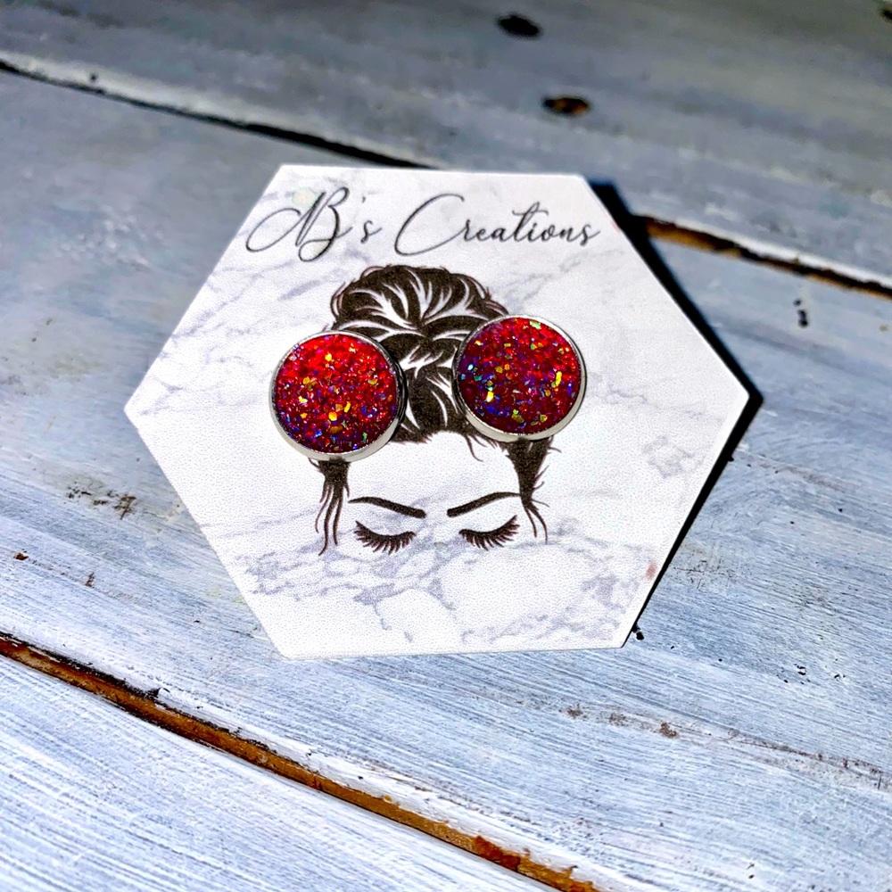 Druzy Stud Earrings